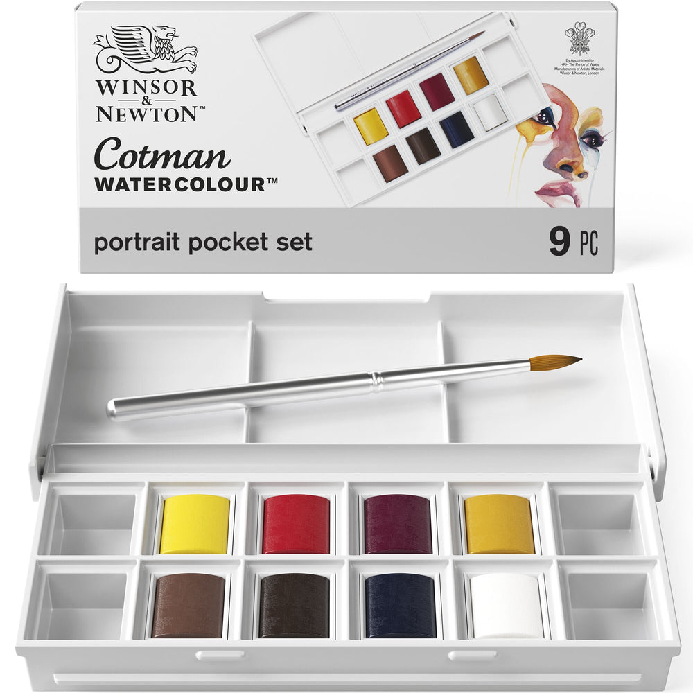 Cotman Water Colours Pocket Set Portrait set of 8