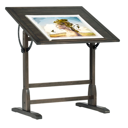 Studio Designs Vintage Wood Drafting Table - Distressed Black 36" x 24"