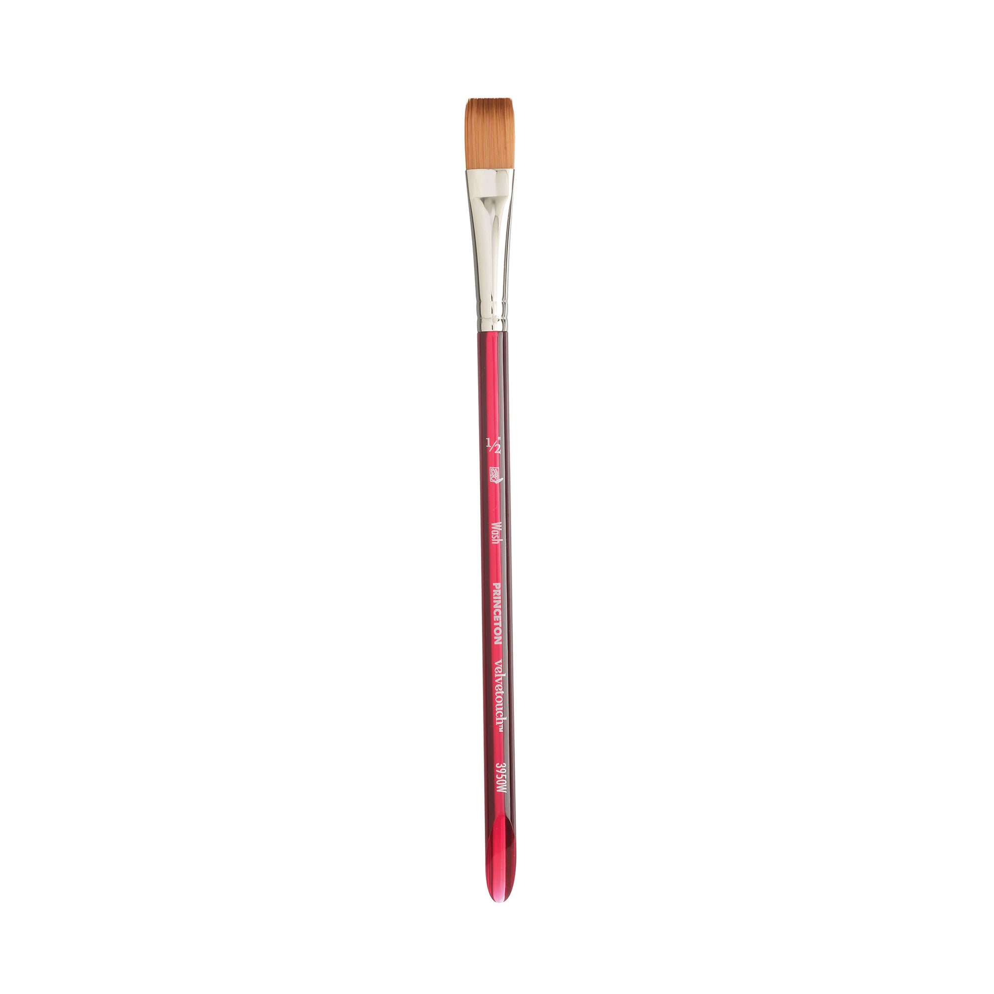 Princeton Velvetouch Blooms Brush Long Handle Size 12 - Professional Artist Brushes for Mixed Media Acrylic Oil