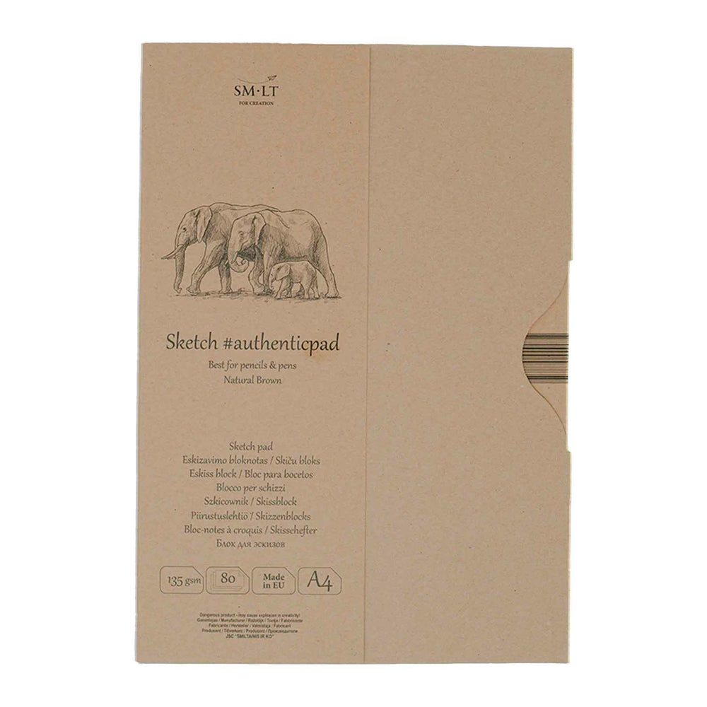 SM•LT #authenticpad in Folder – Natural Brown Sketch – A4