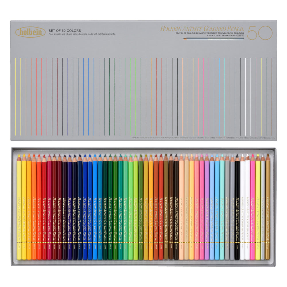 Holbein Artists' Colored Pencil Set of 50 - Basic