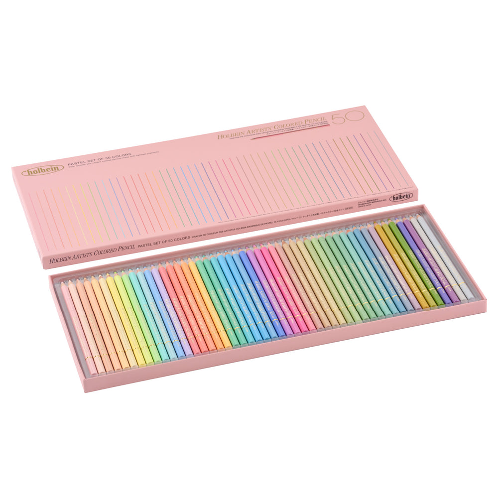 Holbein Artists' Colored Pencil Set of 50 - Pastel