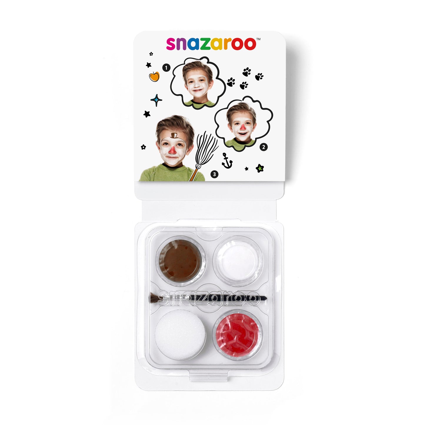 Kit de mini-peinture pour le visage Snazaroo - Lot de 3 bonhommes de neige - Liquidation