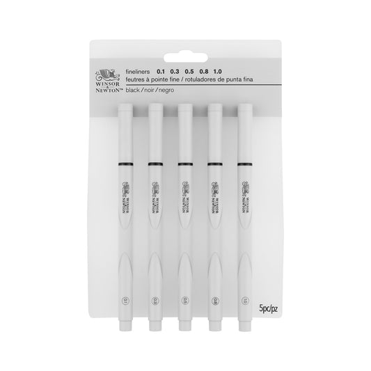 Winsor & Newton Fineliner Pen Set of 5 - Assorted Black