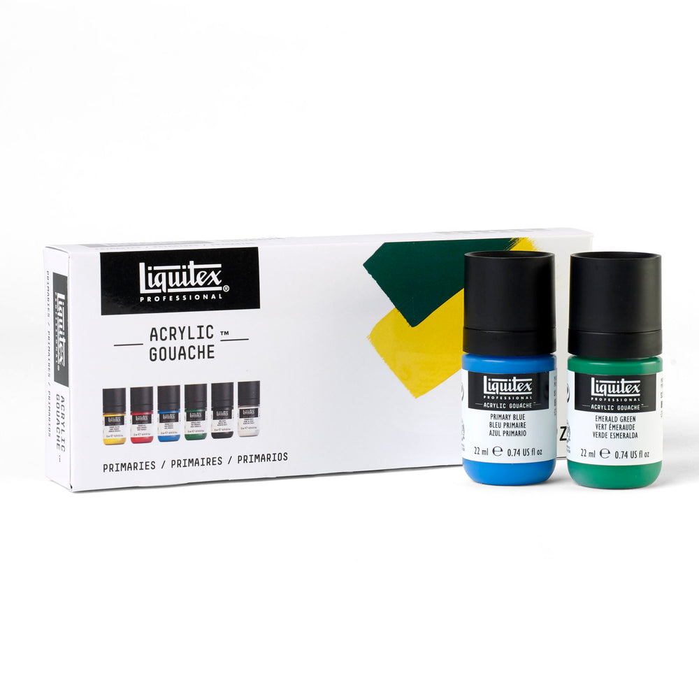 Liquitex Acrylic Gouache Set - Primary (Small) 6 x 22ml