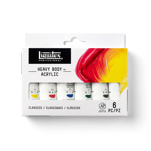Liquitex Professional Heavy Body Acrylics Set of 6 x 22ml tubes