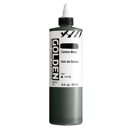 GOLDEN High Flow Acrylics 16oz - Carbon Black