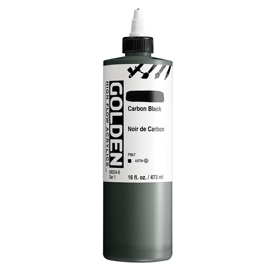 GOLDEN High Flow Acrylics 16oz - Carbon Black