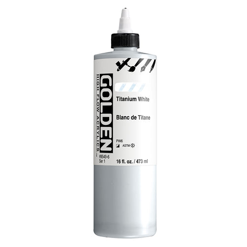 GOLDEN High Flow Acrylics 16oz - Titanium White