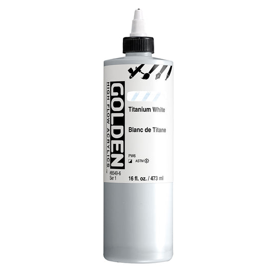 GOLDEN High Flow Acrylics 16oz - Titanium White