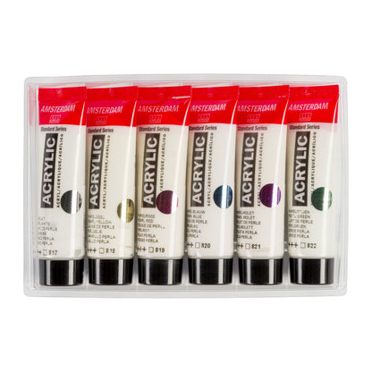 Amsterdam Standard Series Acrylic - Pearl Set of 6 x 20ml
