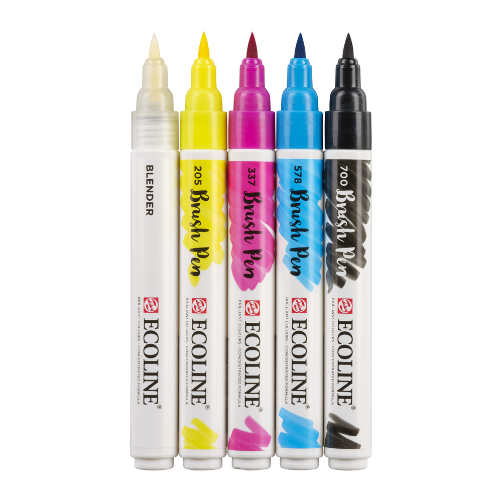 Royal Talens Ecoline Brush Pen Pastel Set of 10 