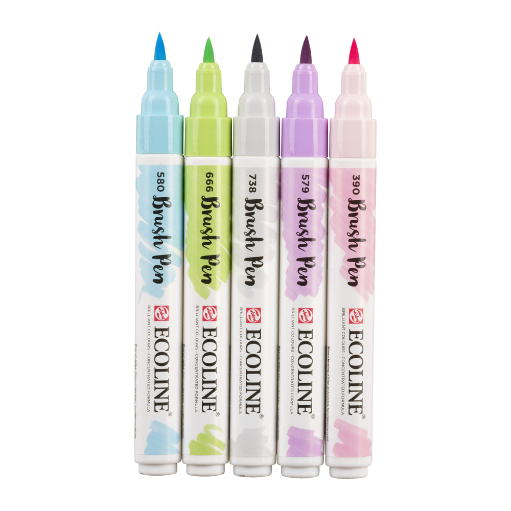 Ecoline Brush Pen Pastel Set of 5