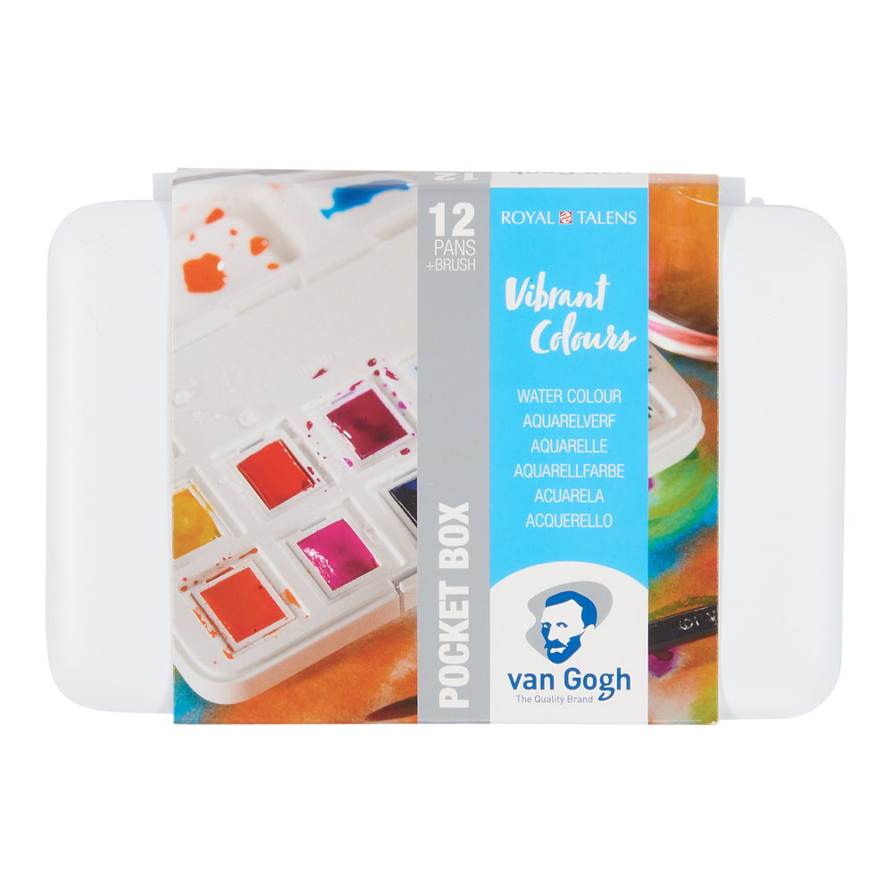 van Gogh Water Colour Pocket Box Vibrant Colours Set of 12