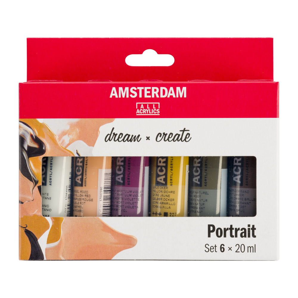Amsterdam Acrylics Portrait Set of 6 x 20ml