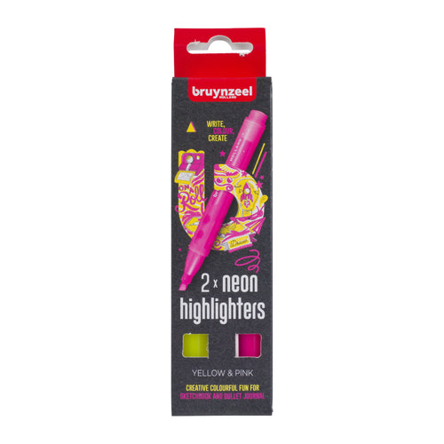 Bruynzeel Highlighter Yellow & Pink - Set of 2 Now or Never