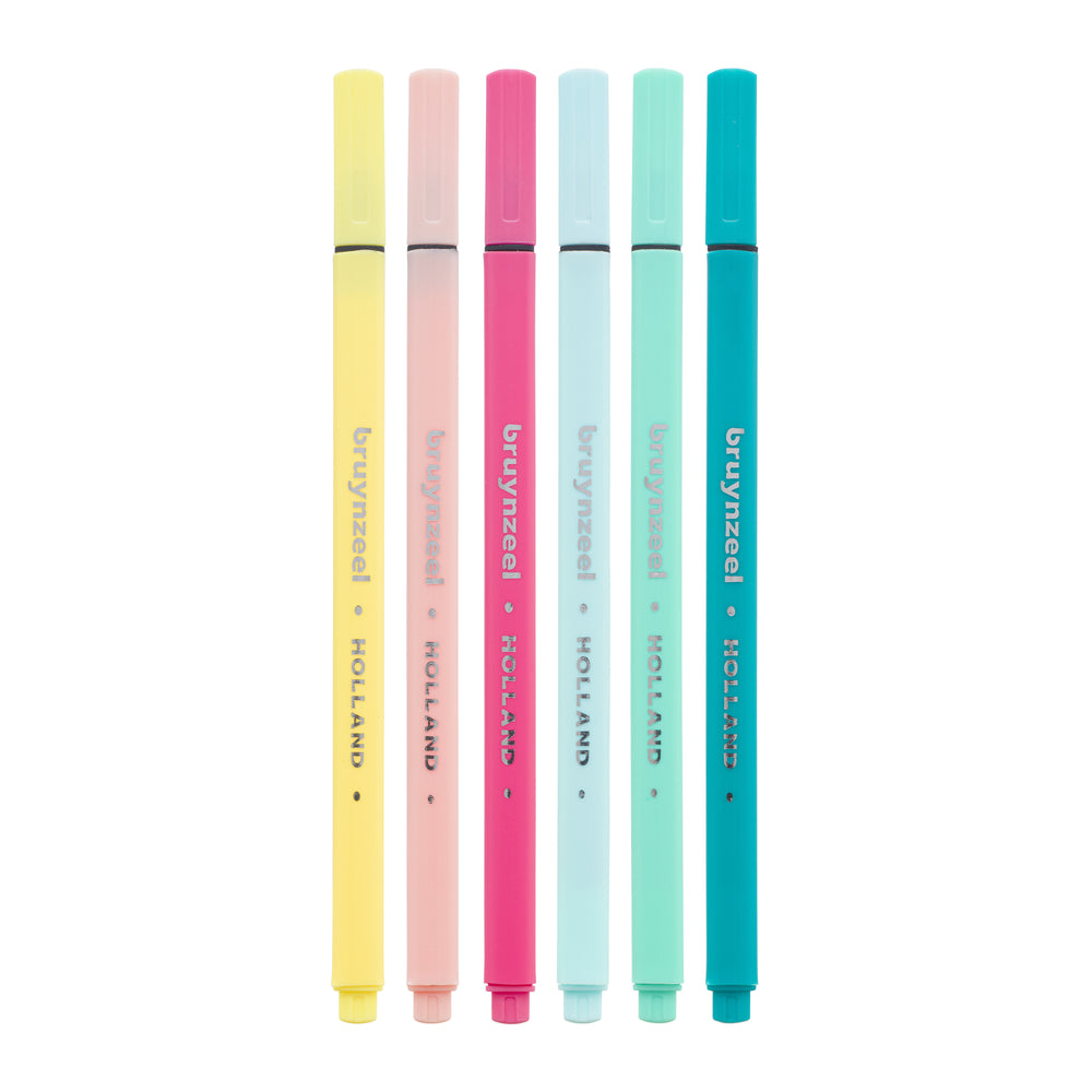 Bruynzeel Fineliner Set of 6 - Light Colours