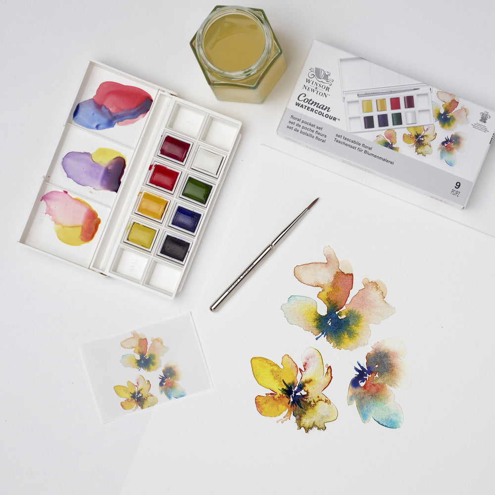 Winsor & Newton Cotman Watercolour Pocket Floral Set of 8