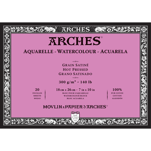 Arches Aquarelle Watercolour Paper Pad (140lb) (Cold and Hot Press) – Mona  Lisa Artists' Materials
