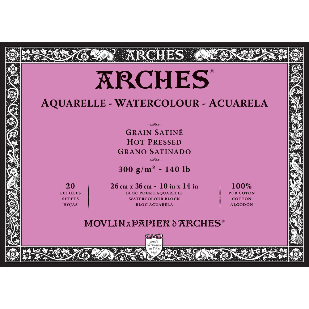 ARCHES Watercolour Blocks 140 lb Hot Press