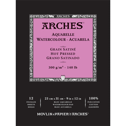 ARCHES Watercolour Pads - 9" x 12"