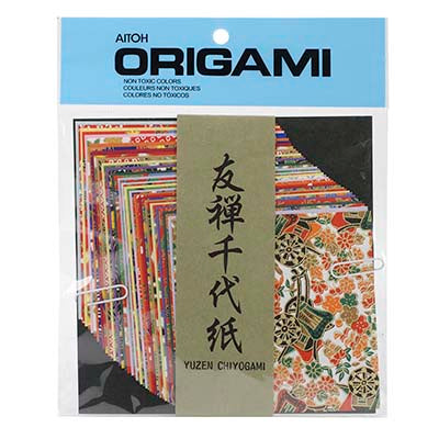 Aitoh Chiyogami Yuzen Washi Paper 4" 40 Sheets