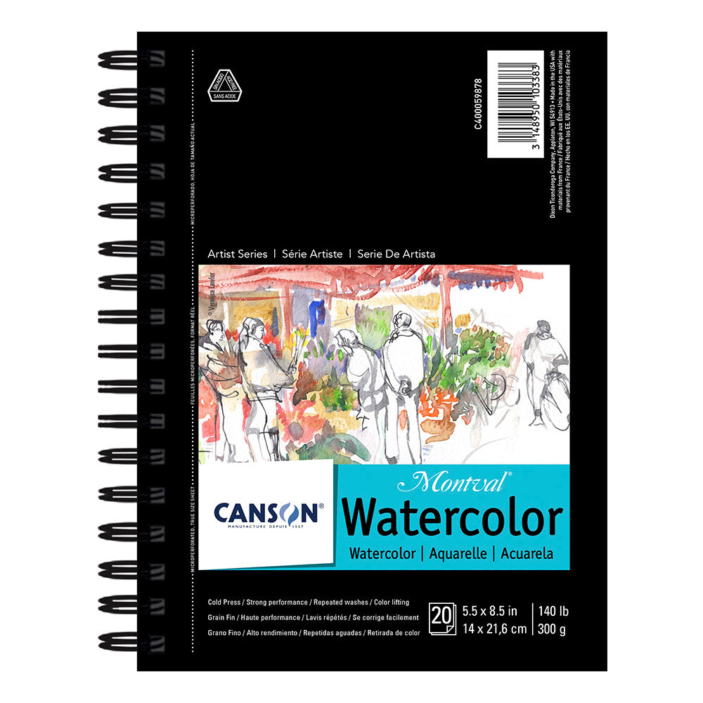 Canson Montval Watercolour Paper Spiralbound Pads