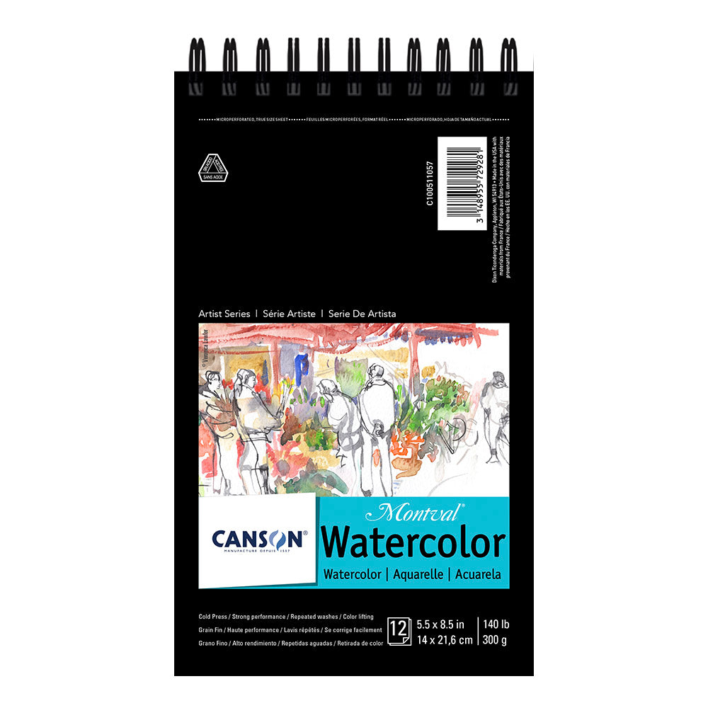 Canson Montval Watercolour Paper Spiralbound Pads