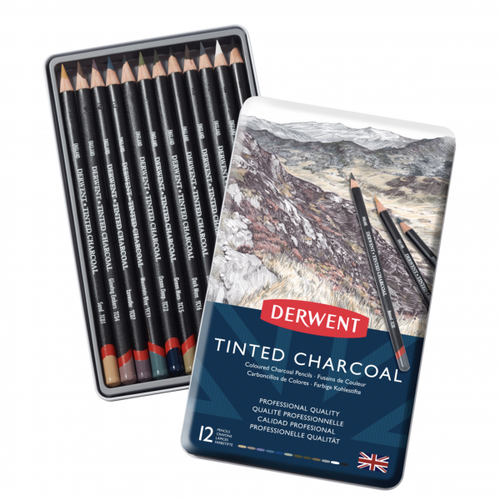 Derwent Tinted Charcoal Pencils Set of 12