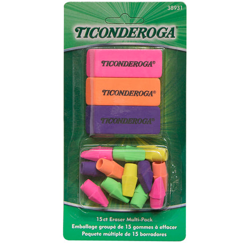 Tri-Conderoga 15 Eraser Multi-Pack