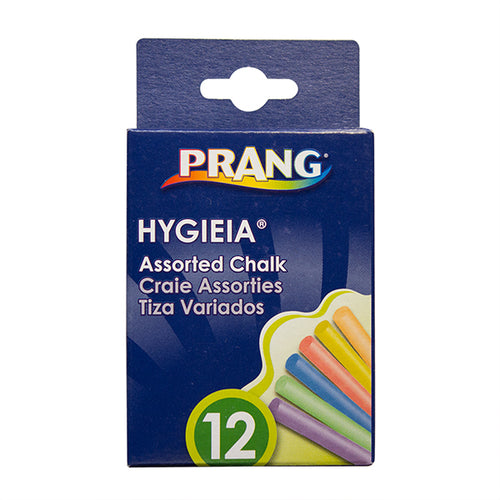 Prang Hygieia Assorted Dustless Chalk Box of 12