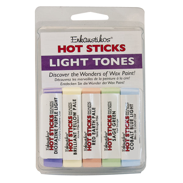 Enkaustikos Hot Sticks Encaustic Wax Paint Set Light Tones Set of 5