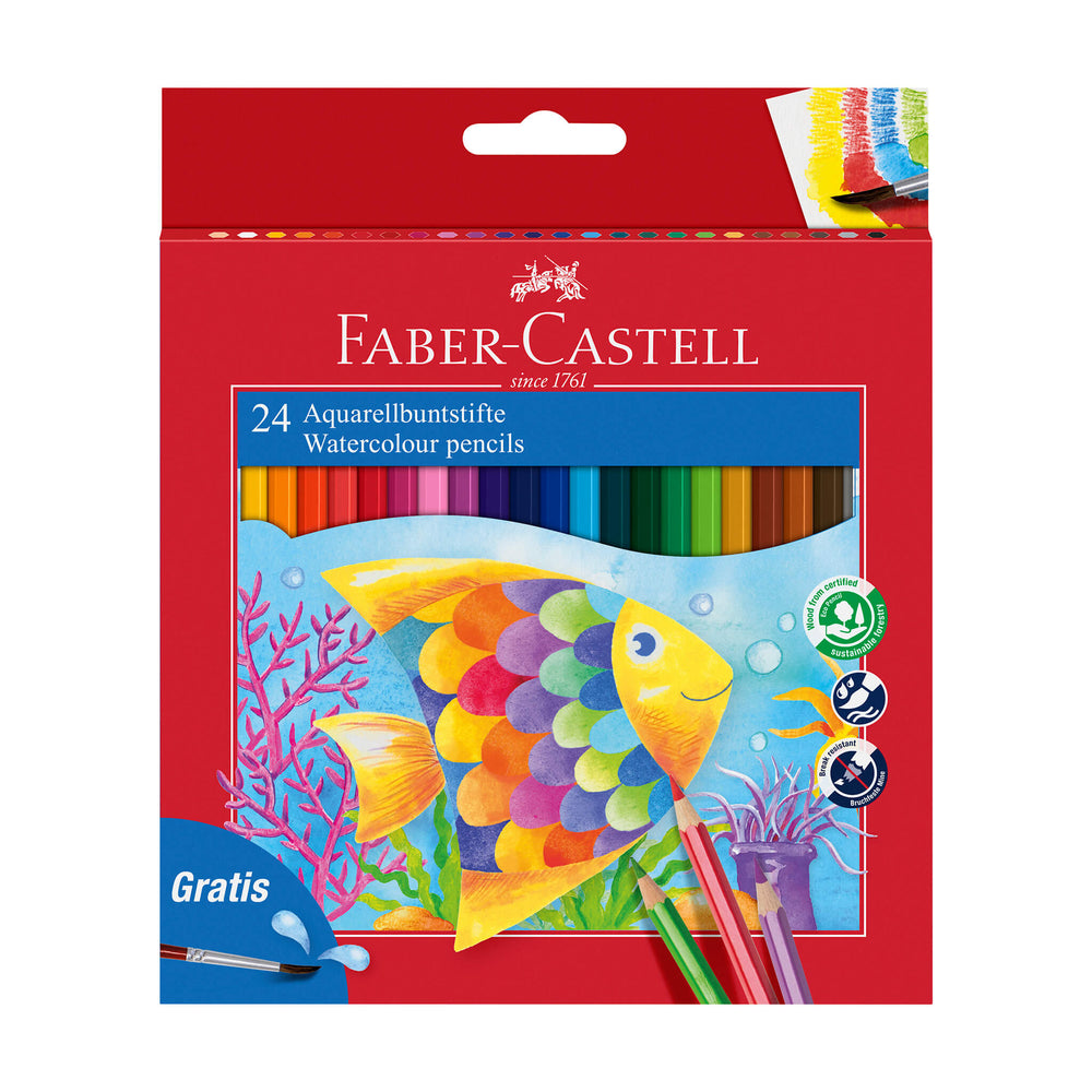 Faber-Castell Red Label Watercolour Pencil Set of 24