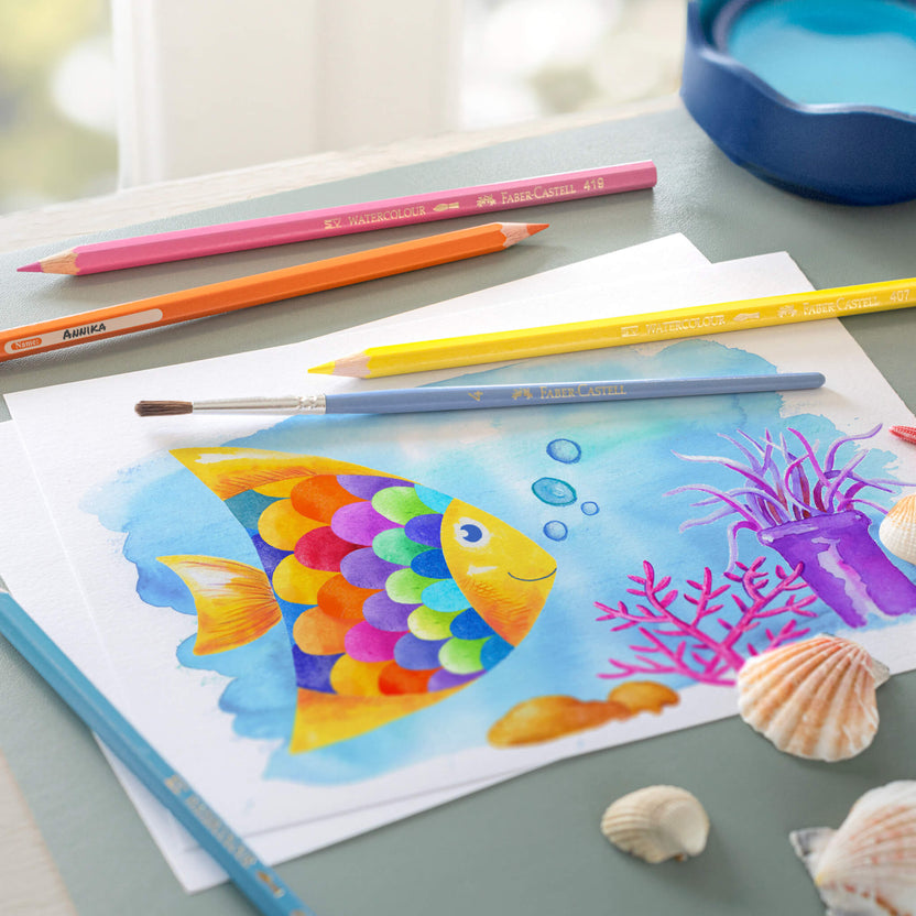 FaberCastell Red Label Watercolour Pencil Set of 24 Opus Art Supplies