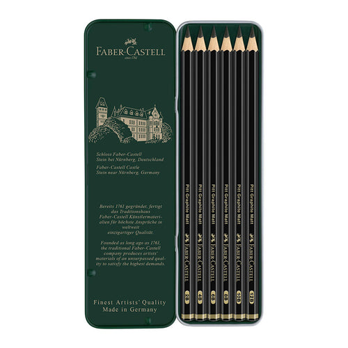 Faber-Castell PITT Graphite Matt Pencils - Set of 6