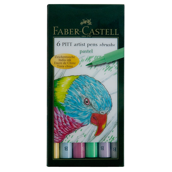 Faber-Castell PITT Artist Brush Pen Pastel Set of 6 Now or Never