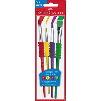 Faber-Castell Soft Grip Brush Set of 4