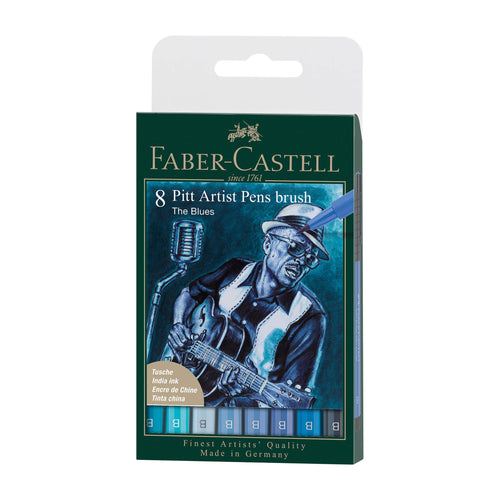 Faber-Castell PITT Artist Pen Set - The Blues Set of 8