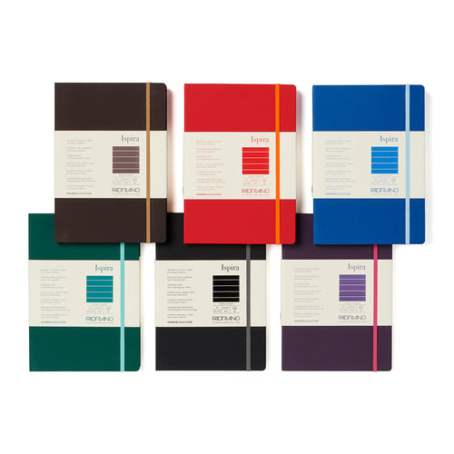 Image of 6 colours of Fabriano Ispira Hardcover Notebooks