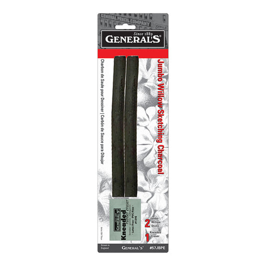 General's Pencil Jumbo Willow Sketch Charcoal Set of 3