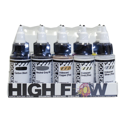 GOLDEN High Flow Acrylics Drawing Set of 10 - Clearance
