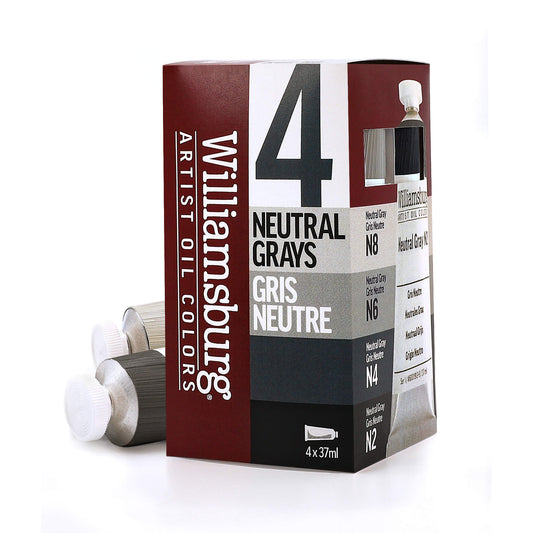 Williamsburg Oils - Neutral Greys Set of 4 x 37ml Tubes