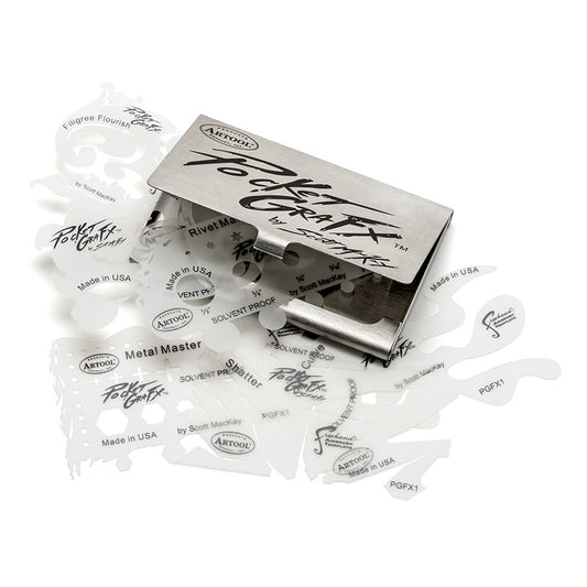 Iwata Artool PocketGraFX Freehand Airbrush Template Set of 6