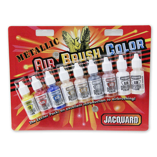 Jacquard AirBrush Paint Exciter Pack - Metallic Set of 9