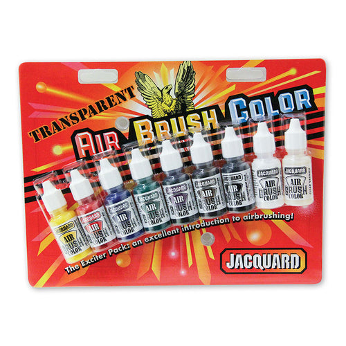 Jacquard AirBrush Paint Exciter Pack Transparent Set of 9