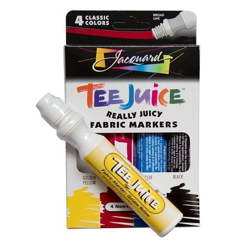 Jacquard Tee Juice Fabric Art Markers Broad Tip Set Classics - Clearance