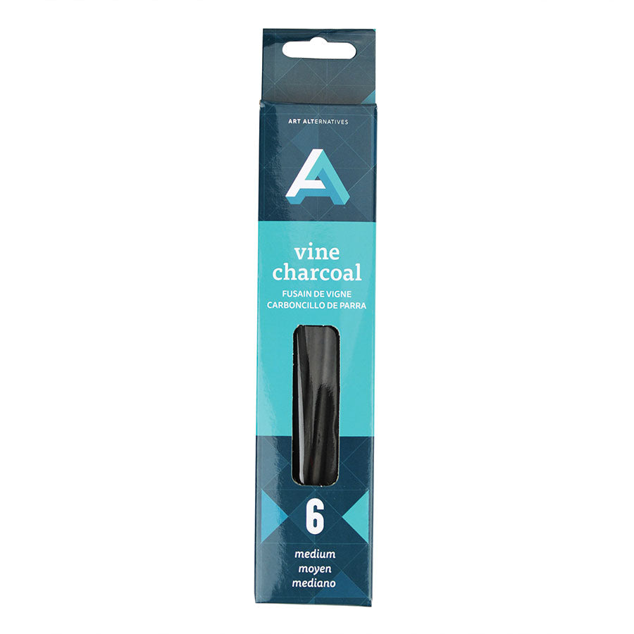 Art Alternatives Vine Charcoal - Medium Box of 6