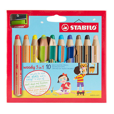 STABILO Woody 3-in-1 Pencil Set of 10
