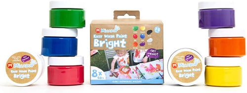 Micador Easy Wash Paint 8-Color Bright Set - 60ml Jars