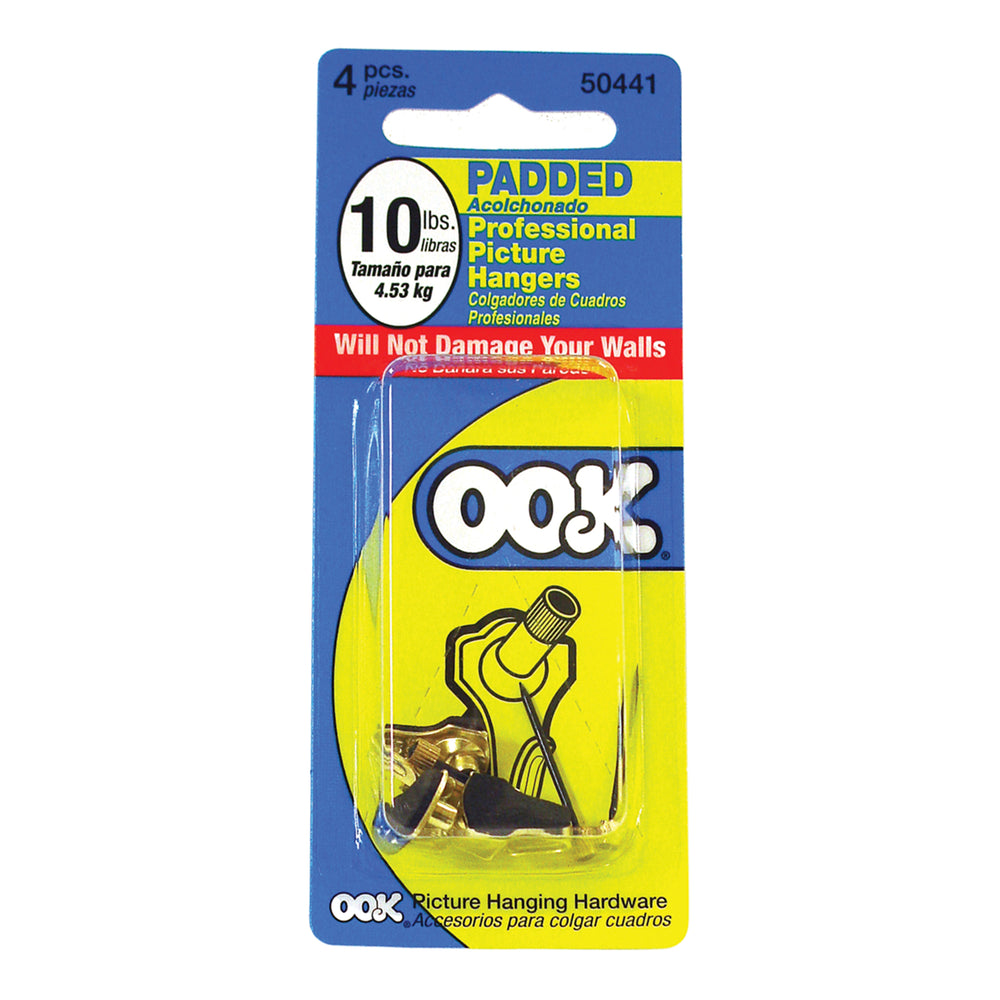 Ook Padded Classic Professional Picture Hangers 10lb Pack of 4